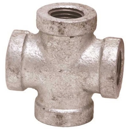 Proplus 1/2 Galvanized Malleable Cross Silver 44345